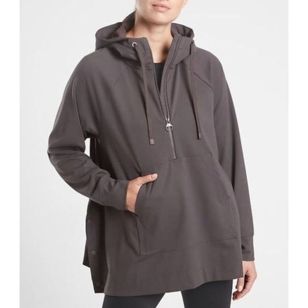 Athleta Jacket Hooded Oversize Gray Size S